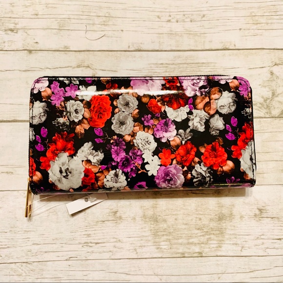 NWOT Floral Zip Around Wallet - Picture 3 of 5